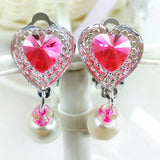 Colorful Stone Ear Clip Girls Earrings